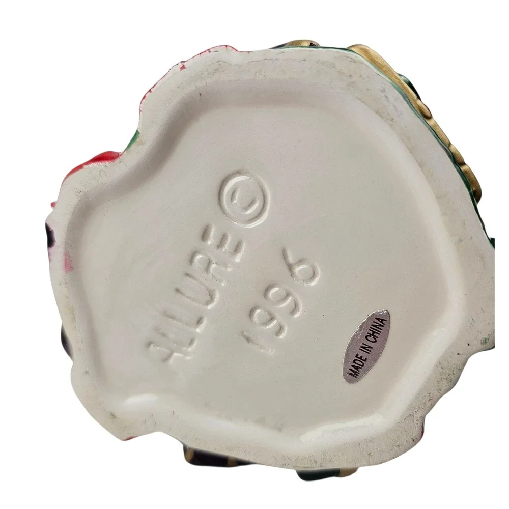 Allure 1996 Christmas Tree Ceramic‎ Soap Dispenser Holiday Decor